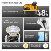 سماعات Realme T200 Lite اللاسلكية الأصلية
